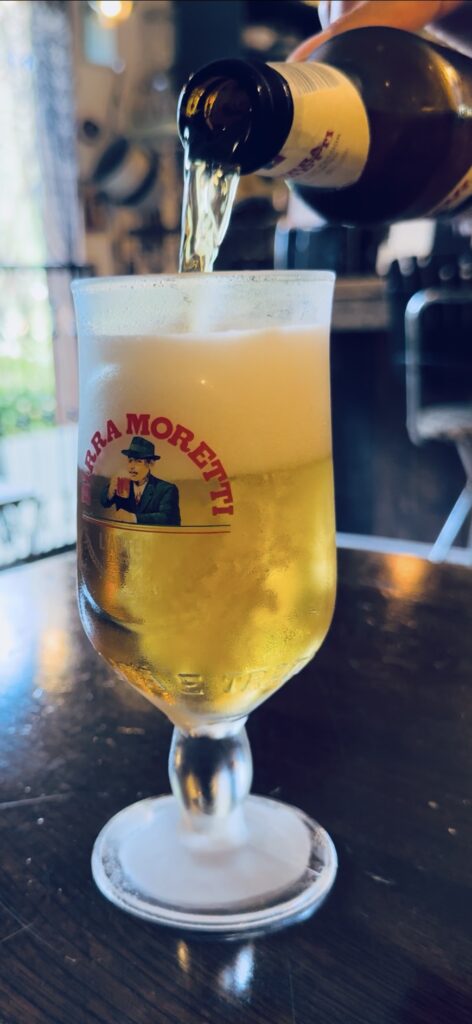 イタリアンビール「ビッラ・モレッティ」の写真。