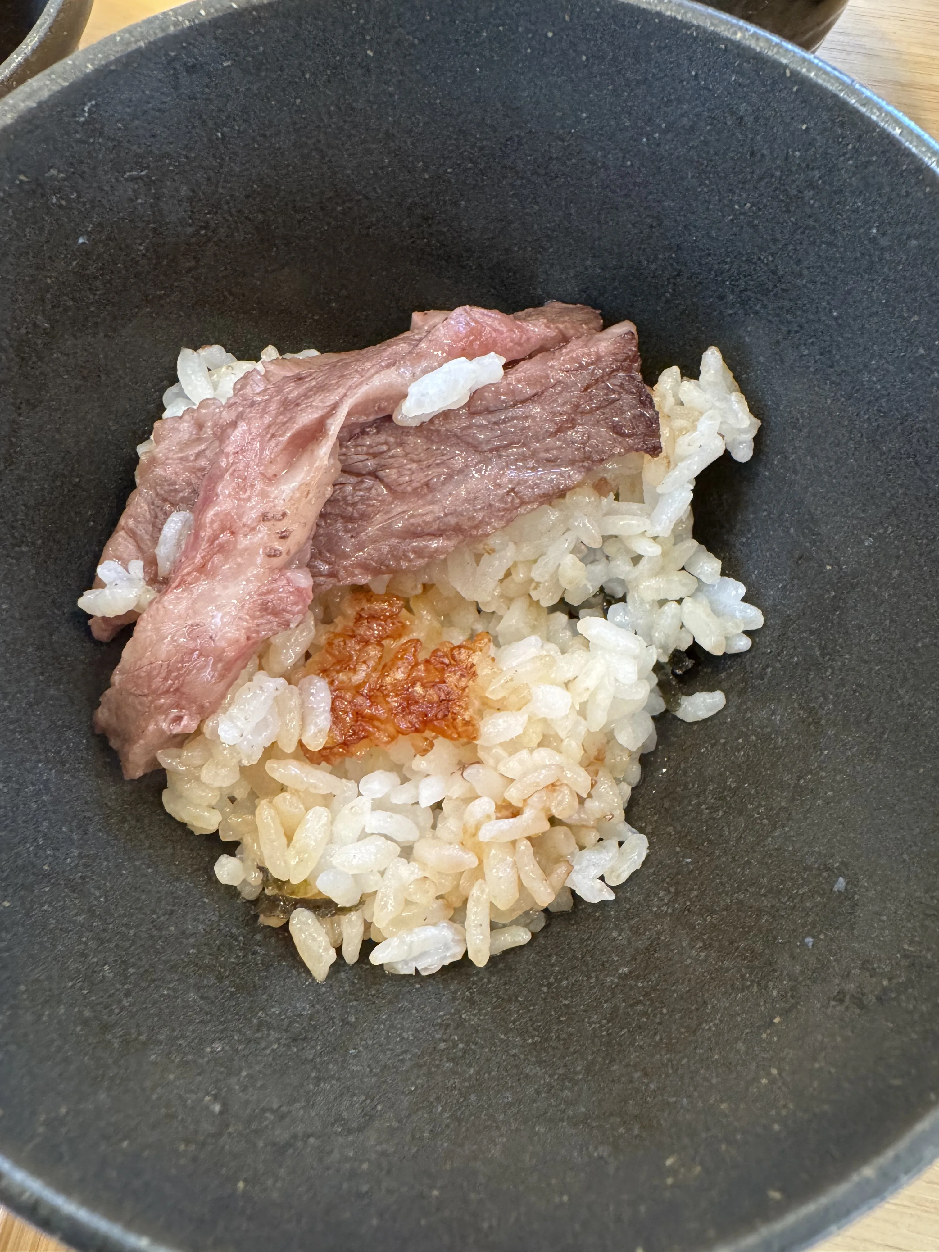 山口県防府市『牛牛×米米』ご飯と牛ひつまぶしのアップ
